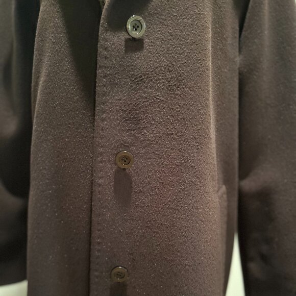 Cinzia Rocca Luxury Brown Angora & Wool Long Coat - Size 10 - Picture 10 of 11